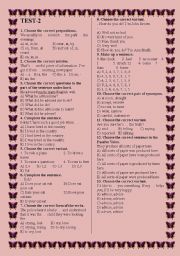 English Worksheet: TEST