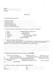 English Worksheet: Test