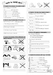 English Worksheet: Verb to have got - exercises (editable)