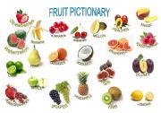 English Worksheet: FRUIT PICTIONARY