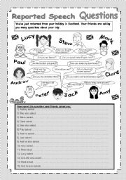 English Worksheet: Reported Speech - Questions