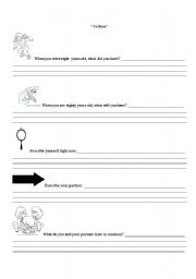 English worksheet: Using To Have