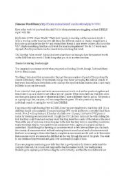 English Worksheet: Nonsense Word fluency