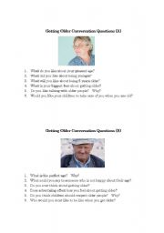 English Worksheet: Getting Older