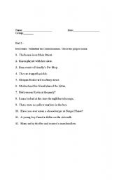 English Worksheet: Common and Proper Nouns Worksheet