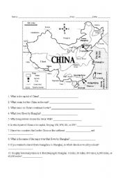 English Worksheet: China