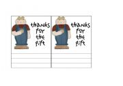 English Worksheet: Thank you note!