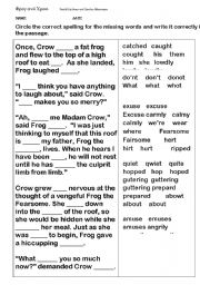 English worksheet: Frog and Crow - Proofreading