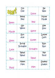 Irregular verbs domino