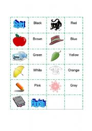 English Worksheet: Colours domino