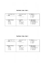 English Worksheet: Toy Story 1 Quiz