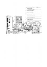 English worksheet: prepositions of place