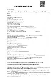 English Worksheet: Song: Father and Son by Cat Stevens