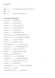 English Worksheet: SOME/ANY/A/AN