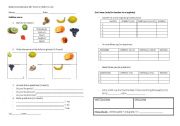 English worksheet: EXAM TO LIKE + FOOD