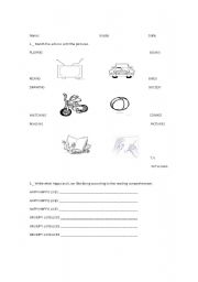 English worksheet: Actions