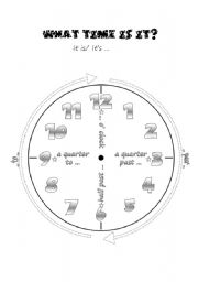 English Worksheet: What time is it?
