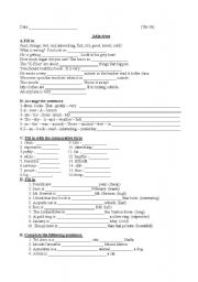 English Worksheet: adjectives