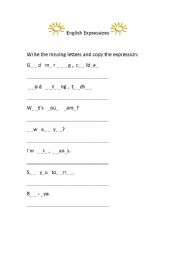 English worksheet: English Expressions