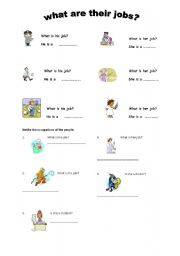 English worksheet: jobs