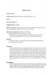 English Worksheet: lesson plan 6-present perfect tense