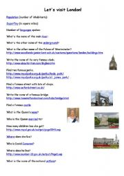 English Worksheet: Lets visit London