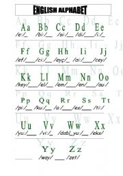 English Worksheet: alphabet