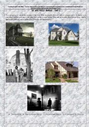 English worksheet: The Amityville Horror (part 1)