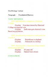 English Worksheet: Election Outline