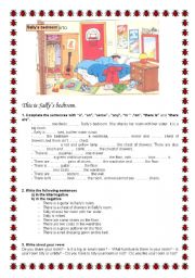 English Worksheet: Sallys Bedroom