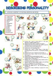 English Worksheet: Describing Personality 1 (A-D)