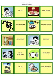 English Worksheet: SET 1. Routines.