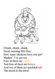 English worksheet: chook