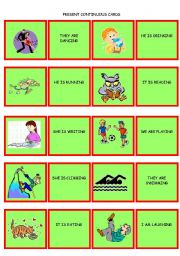 English Worksheet: SET 3. PRESENT CONTINUOUS