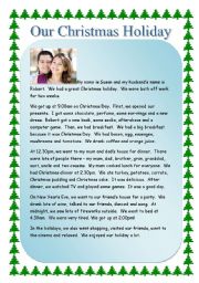 English Worksheet: Reading - My Christmas Holiday