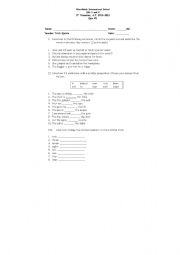 English worksheet: conjunctions and preposition