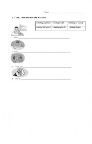 English worksheet: Actions