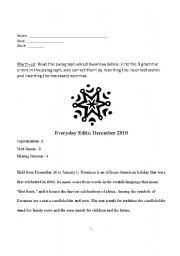 English worksheet: Christmas in Mexico