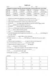 English Worksheet: phrasal verbs