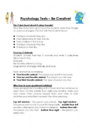 English Worksheet: Fun Personality and Psychology Tests for Students