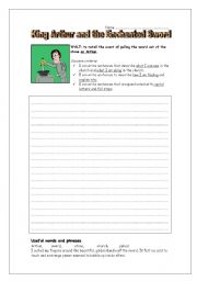 English Worksheet: Recount: King Arthur