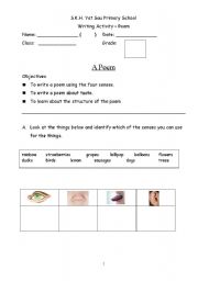 English Worksheet: The Four Senses