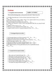 English worksheet: reading skills