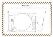 English Worksheet: My Breakfast