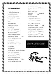 English worksheet: Scorpions-Under the same Sun