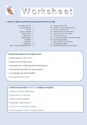 English Worksheet: Passive present simple exercises