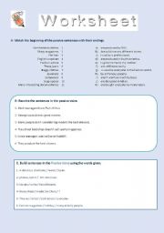 English worksheet: Passive present simple exercises