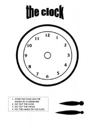 English Worksheet: THE CLOCK