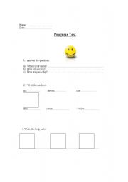 English Worksheet: Progress Test