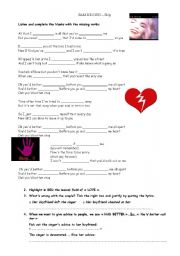 English Worksheet: Sam Brown - Stop